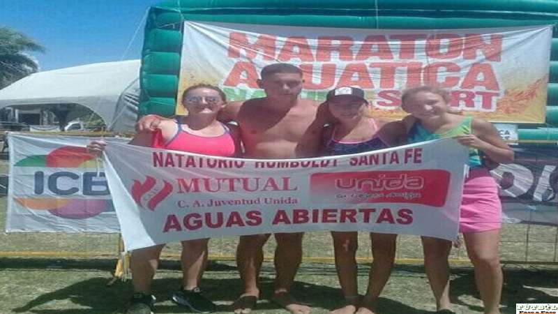 Nadadores del Club Juv Unida de Humboldt subieron al podio en Miramar (Córdoba)