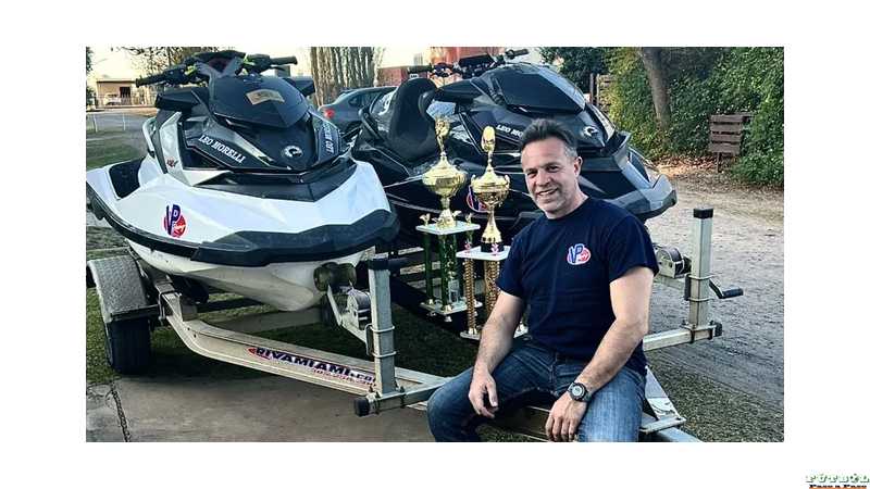 El piloto rosarino de motonáutica Leo Morelli volvió de la mejor manera al agua.