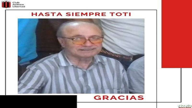 Falleció en San J. Norte Toti Dall'asta Club Libertad lo despide