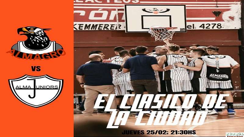 Jueves 25 de Febrero Clasico en Basquet Almagro - Alma Jrs 