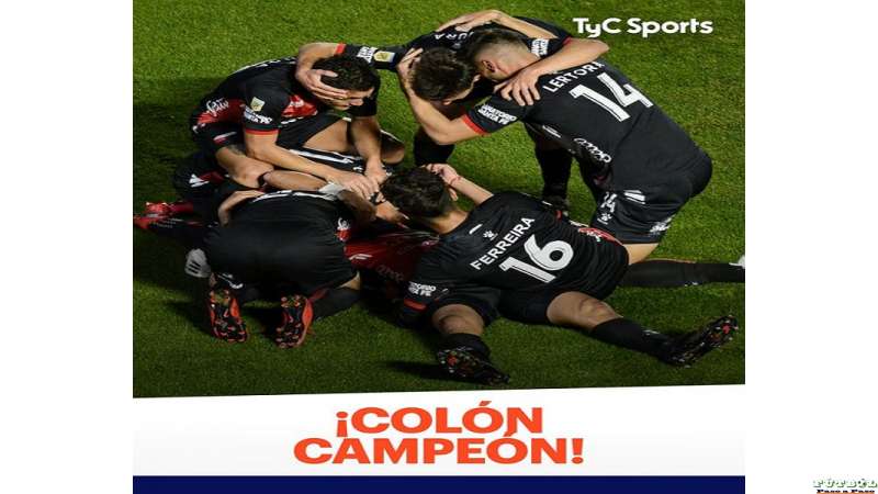 Y Colón lo logró y le ganó a Racing  3-0 y es el nuevo Campeón