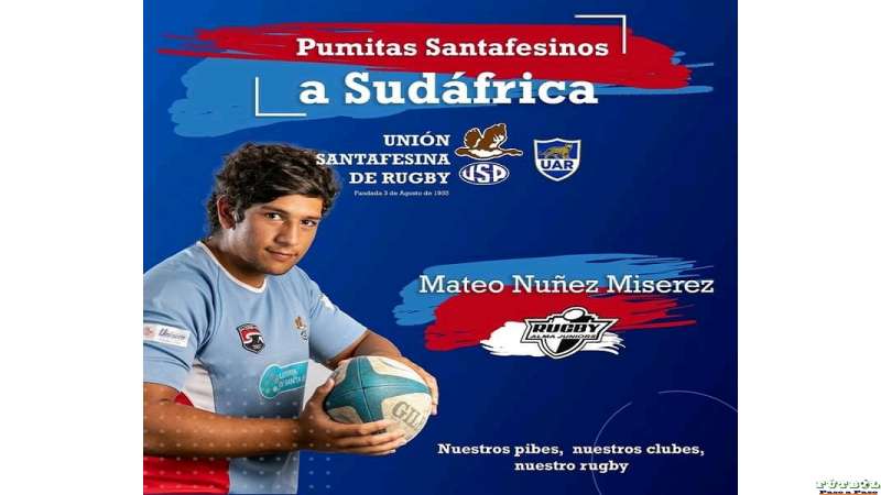 Mateo Nuñez del Club Alma Jrs quedó seleccionado para viajar a Sudafrica equipo Sub 20 Rugby Nacional
