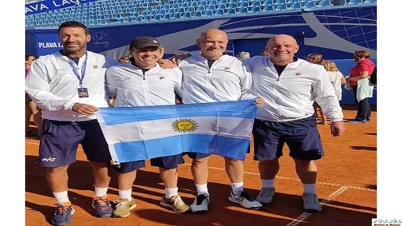 Rafael Collomb "Rafa"abanderado en  ITF World Championships Seniors en Umag, Croacia