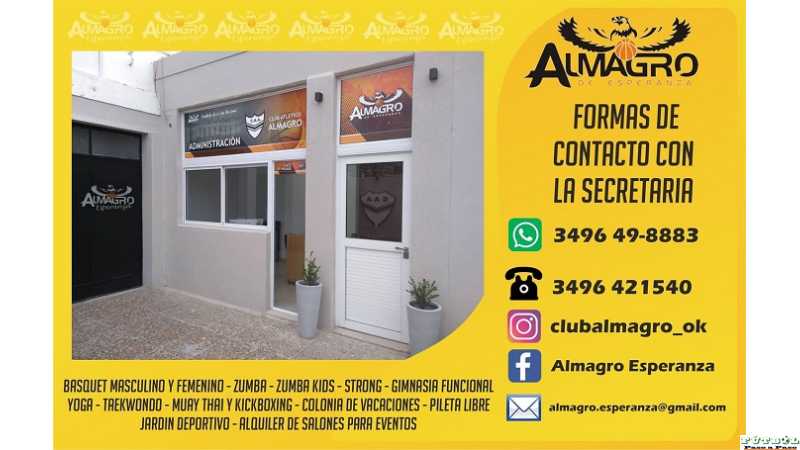 Sumate a las diferentes actividades que brinda Almagro!!!!