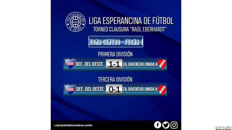 Adelantado de la 1era fecha del torneo Clausura de Liga Esperancina entre Defensores vs Juventud Unida Humboldt