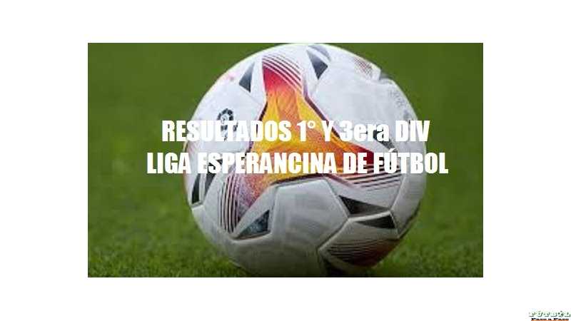 Aqui resultados 1° y 3era División de las revanchas Torneo Clausura  de Liga Esperancina Miercoles 27 OCTUBRE 2021