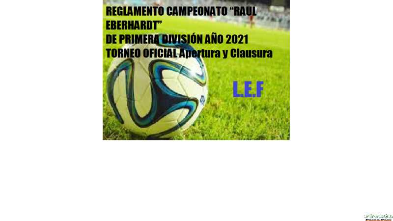 Aqui como se esta disputando Campeonato LEF y como clasifican los equipos