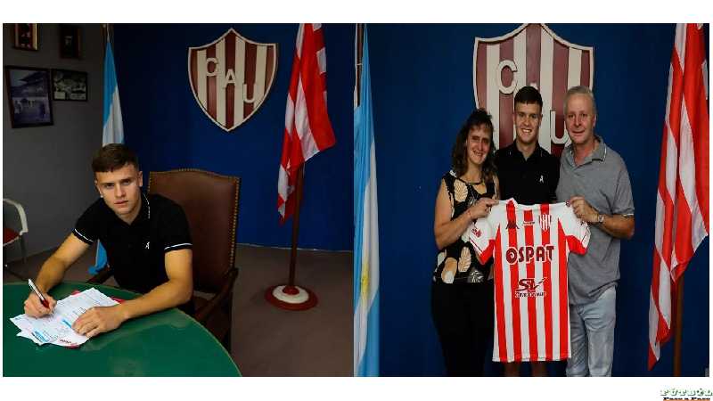 Gianfranco " Chuqui" Cabrera firmo su 1° contrato con Unión lo hizo en familia que le ayudo tanto .