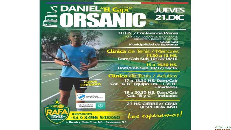Rafa Tenis prepara Clínica para el 21 de diciembre con Daniel Orsanic