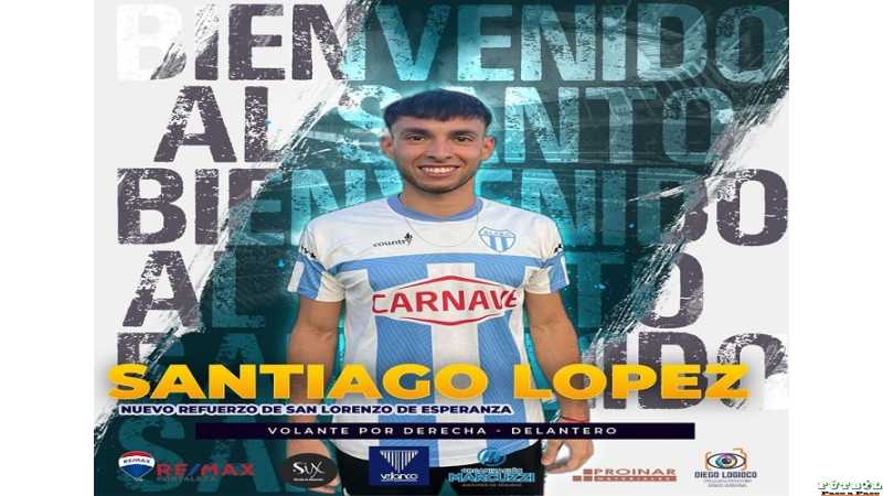 El bahiense, Santiago López, es otro de los refuerzos de San Lorenzo de Esperanza para esta temporada.