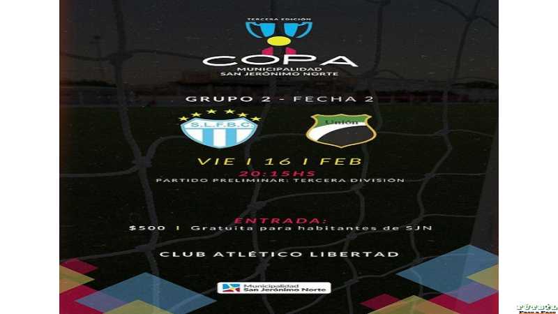 Copa Municipalidad de San Jeronimo Norte esta noche viernes San Lorenzo y Unión