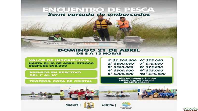 Domingo 21 de abril certamen Pesca en San Javier