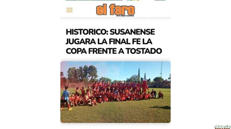C.A.Susanense y C.A.Tostado son los finalistas de la Copa Federación Prov de Sta Fe