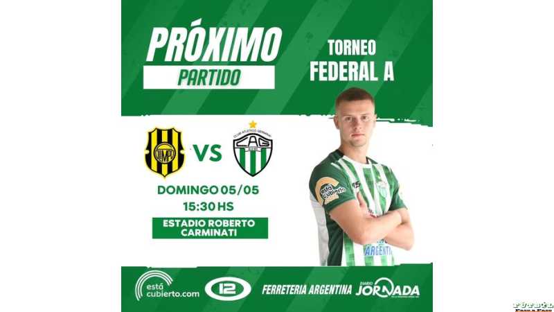 Club Germinal Rawson #FederalA | Fecha 7 - Próximo partido jugará Axel Cabrera