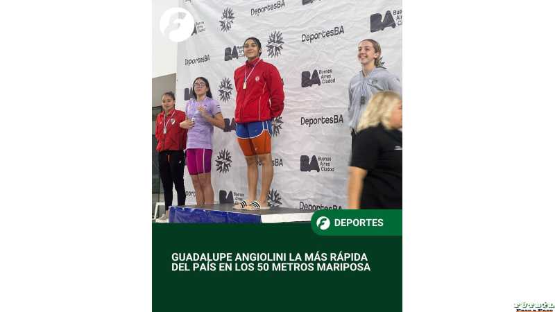 Es así, la mujer más rápida de la Argentina.La nadadora necochense