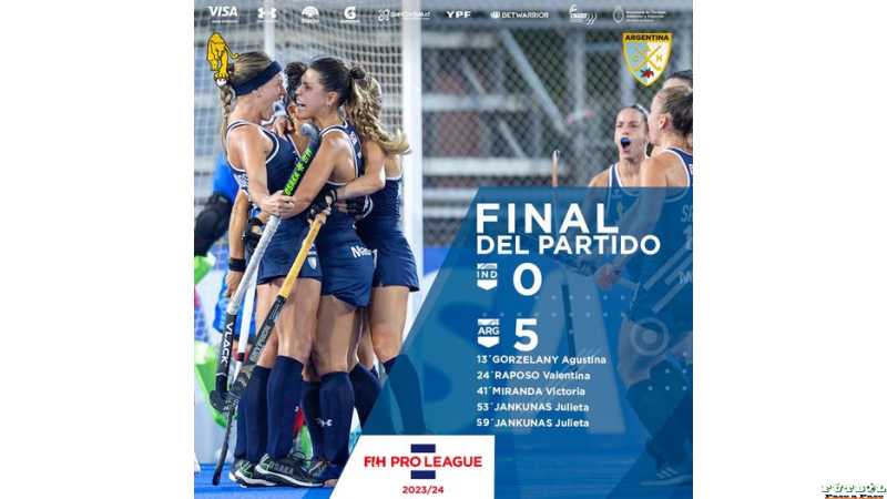 Victoria en el debut Las Leonas vencieron a India por 5 a 0 en el primer partido de una nueva ventana de FIH PRO LEAGUE 2023-24