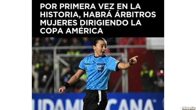 La Copa América del próximo mes será la primera edición del torneo continental de fútbol masculino que contará con árbitros femeninos,