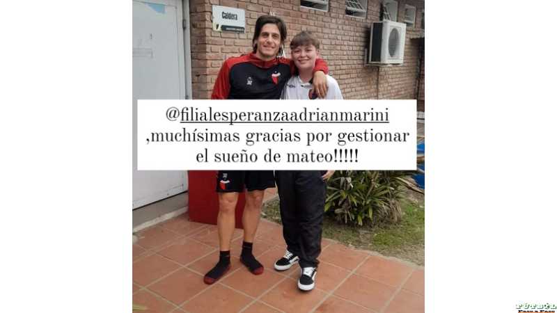 Mateo dia de su cumpleaños ante gestión de Filial "Chupete Marini" cumplió su sueño estuvo en el predio de Colón