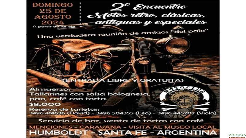 Gran encuentro de motos en Humboldt organiza La 22