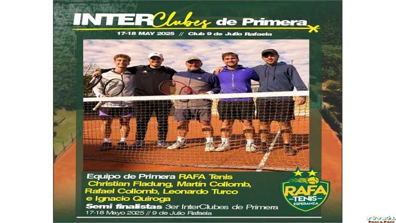 Rafa Tenis fue semifinalista en el 3er. Interclubes en Rafaela