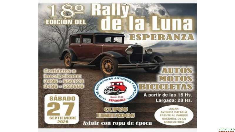 18º Edición Rally de la Luna Autos, motos, bicicletas.