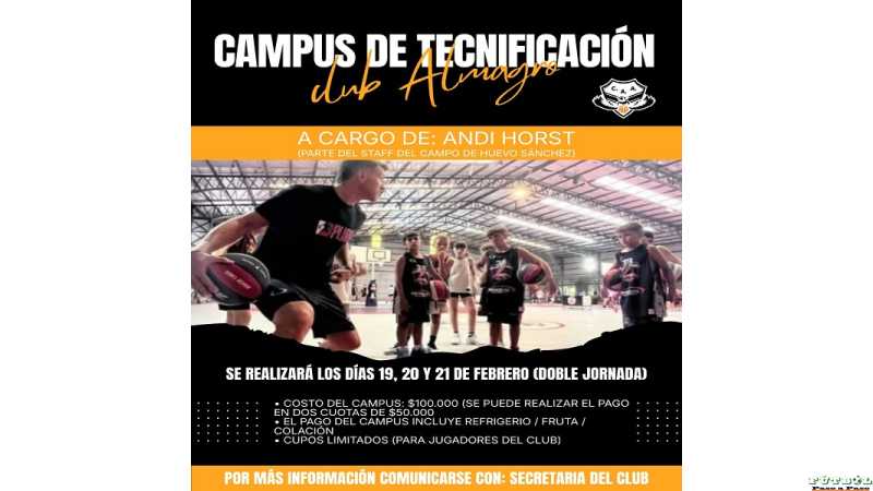 Organiza Almagro Campus de Tecnificación con Andy Horst