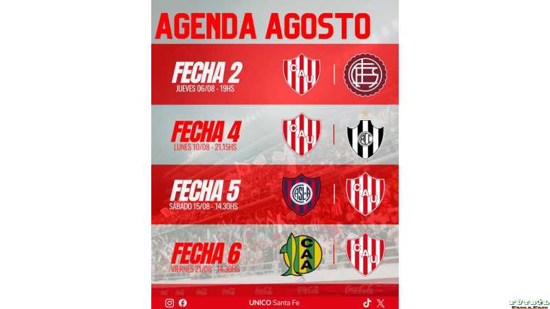  Así sigue el calendario de Unión en el Torneo Clausura 2026