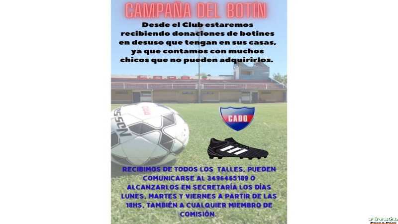 Defensores solicita a quienes puedan donar botines usados ya que hay chicos que necesitan