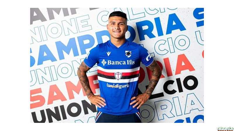 Bruno Amione de Reconquista. Fue presentado en Italia, como nuevo jugador de La Sampdoria.