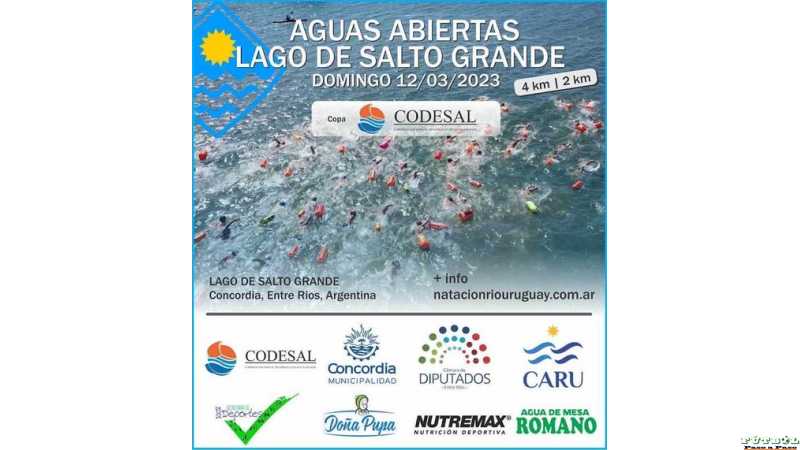 12 de Marzo se disputa la carrera en Aguas Abiertas de Lago Salto Grande Concordia Entre Rios