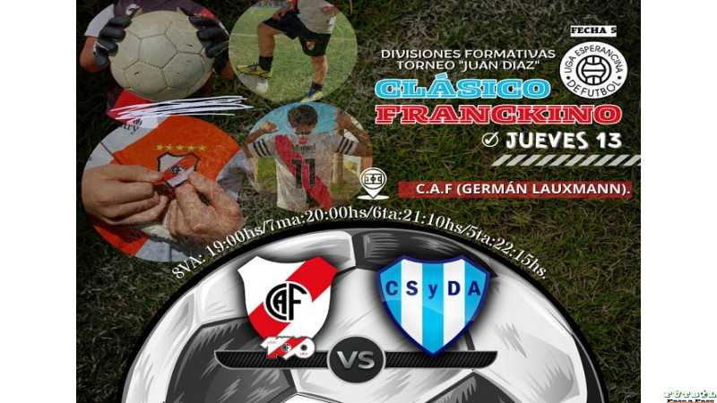 Clasico en formativas en la localidad de Franck este jueves