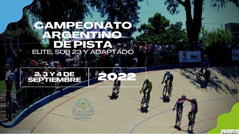 Club Ciclista Esperancino 1 DE SEP., 19:00 – 4 DE SEP., 17:00 Campeonato Argentino de Pista