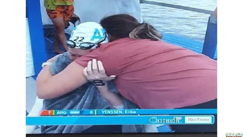 La nadadora Erika Yenssen fue la mejor argentina en la carrera de 36 kilómetros en Canadá.