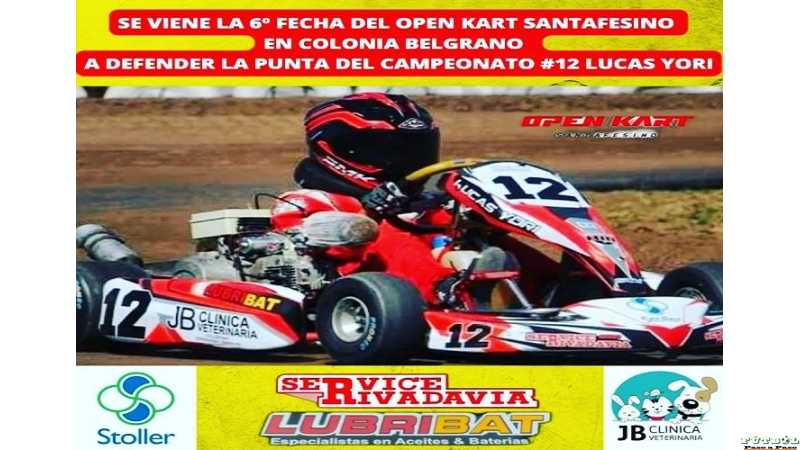 Éste Finde vamos a Colonia Belgrano a la 6° del open kart, Vamos #12 LUCAS YORI
