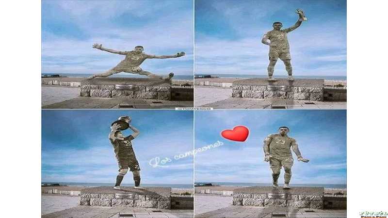 En Mar del plata le hicieron esculturas a Emiliano 'Dibu' Martínez