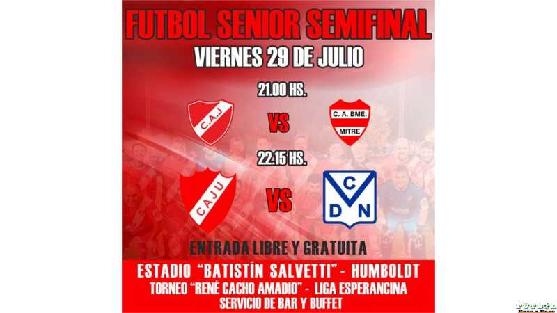 Este viernes las semifinales Torneo Senior en Juv Unida de Humboldt
