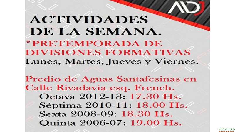Practicas en las formativas de la Asoc Dep Juv horarios
