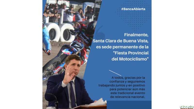 Juntos logramos que, Santa Clara de Buena Vista, sea sede permanente de la "Fiesta Provincial del Motociclismo"