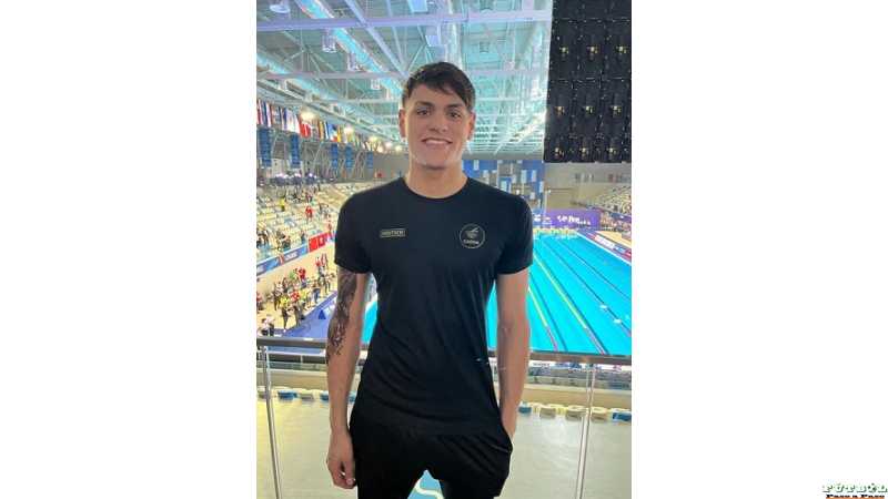 El nadador morterense de Unión de Santa Fe compitió este domingo en la prueba de 50 metros en el mundial junior de Lima, Perú.