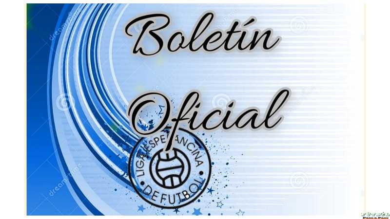 El Comité Ejecutivo de Liga Esperancina de Futbol, da a conocer el  Boletín Oficial N° 2848/1498 15 de Febrero