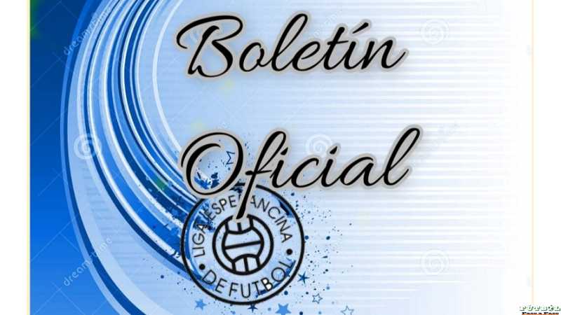 Aqui Boletin oficial Liga Esperancina informe 21 -9-2022