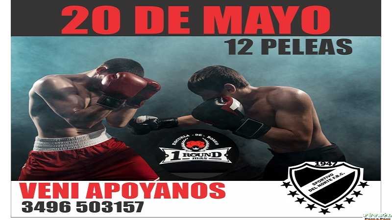 Viernes 20 mayo boxeo en Sportivo del Norte 12 peleas solicitan apoyo 