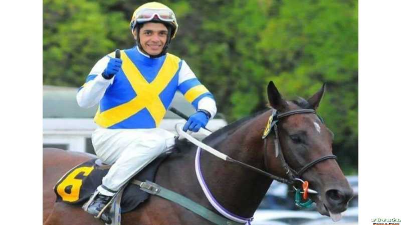 El jinete argentino Brian Enrique presente este domingo 27 de agosto, en el marco de la Gala Hípica de Caracas