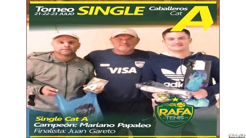 Atractivo Torneo de tres categorías organizó el Rafa Tenis
