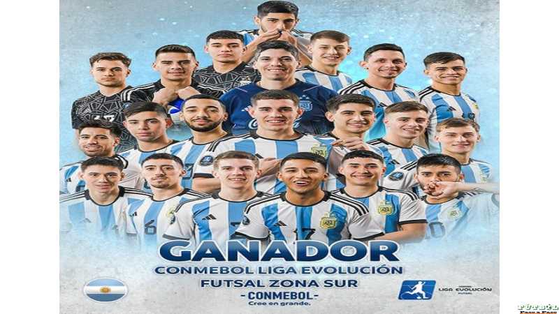 Argentina se consagró ganadora de la CONMEBOL Liga Evolución Futsal Zona Sur 2023 .