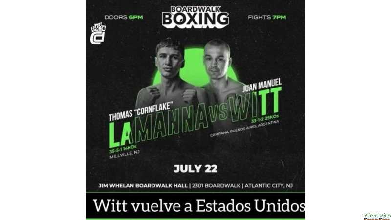 Juan Manuel Witt tendrá pelea de riesgo en los EEUU