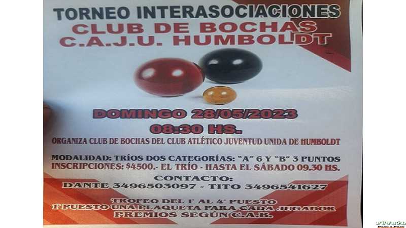 28 de Mayo se viene el Torneo Interasociaciones en Juv Unida de Humboldt