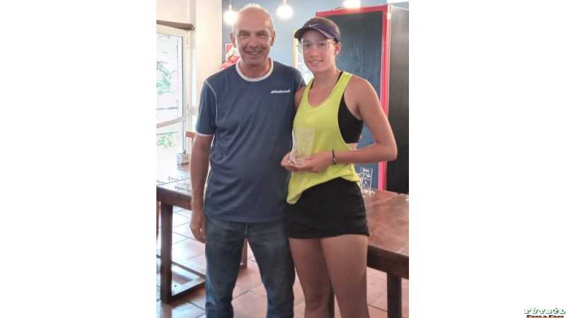 Malena Auce fue finalista del último Nacional de Tenis